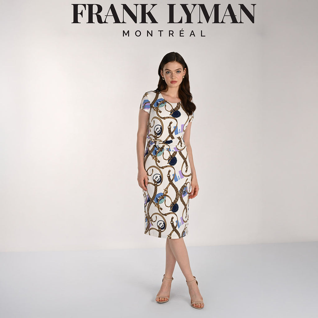 261209 - 'Hermès' Style Print Dress – Pennita