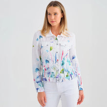 25784 - Linen Bomber Jacket 'Misty Blossom by Majella LeBlanc'