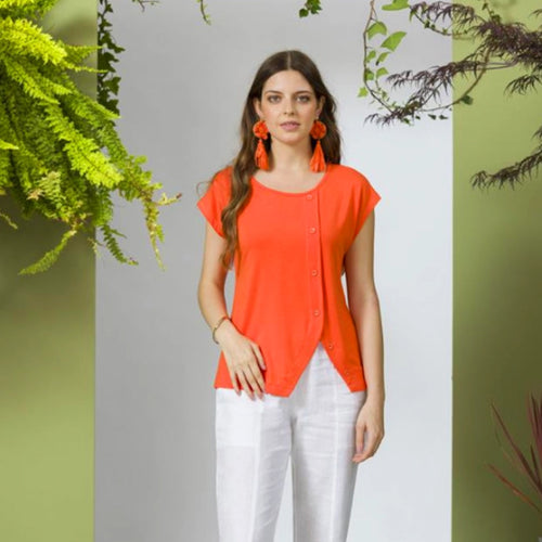 Linthy - Button Detail Top