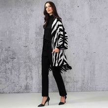 A44381 - Zebra Tassel Edge to Edge Jacket