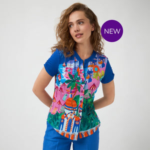 Iris - 'Amalfi Coast' Print Top