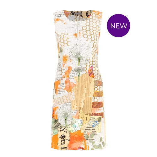 24714 - Zip Neck Pocket Dress 'Big Changes by Gina Startup'