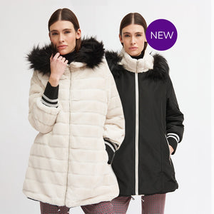 3725602 - 'Caleo' Reversible Fur Trim Coat