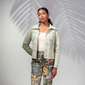 A45508 - Floral & Khaki Reversible Bomber Jacket