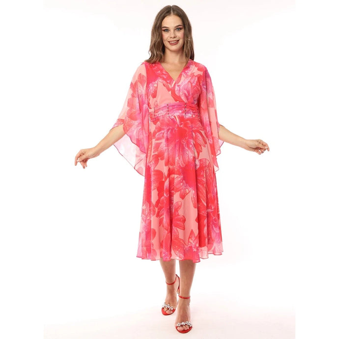 2860-36 - Floral Print Floaty Dress