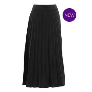 7176 - Charcoal Pleated Skirt