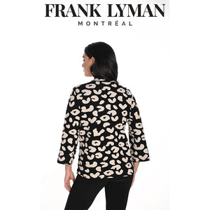 243471U - Animal Print Buttoned Jacket