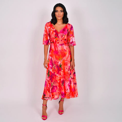 6160 - Strawberry Silk Dress
