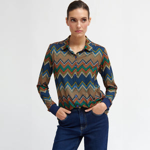 3711614 - 'Diora' Missioni Style Chevron Shirt