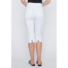 2612027 - White Stretchy ‘Pedal Pusher’ Cropped Trousers - Pennita