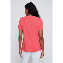 2613071 - Pink Punch Sparkle V-Neck Top - Pennita