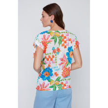 2613085 - Flower Tie-Sleeve Top - Pennita