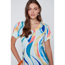 2617018 - Wavy Abstract Lace Inset Dress - Pennita