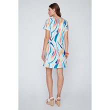 2617018 - Wavy Abstract Lace Inset Dress - Pennita