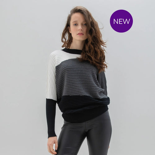 7567 - Ribbed Batwing Sweater