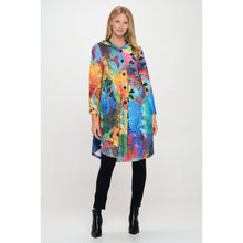 GR6923 - Crinkle Rainbow Hooded Button Jacket