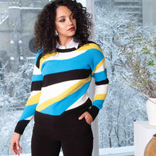 A44001 - Multi Stripe Wave Sweater