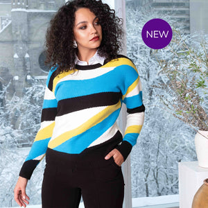 A44001 - Multi Stripe Wave Sweater