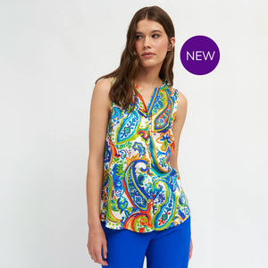 Tati - Abstract Paisley Sleeveless Top