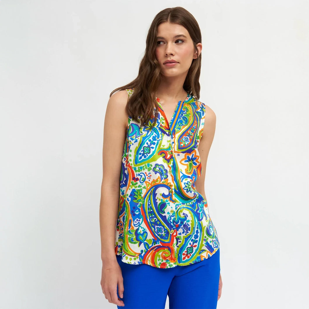 Tati - Abstract Paisley Sleeveless Top