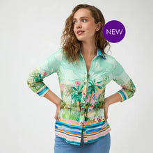 Xenia - Caribbean Beach Print Shirt