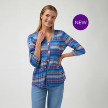 Encanto - Moroccan Striped Crinkle Top