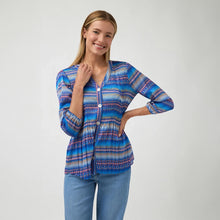 Encanto - Moroccan Striped Crinkle Top