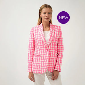 Junco - Houndstooth Button Blazer