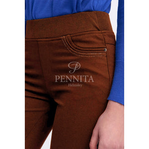 3743443 - Frias Camel Pull-on Long Trousers with Sparkle Trim Detail