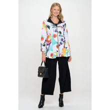 GR6704 - Abstract Crinkle Zip Jacket