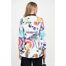 GR6704 - Abstract Crinkle Zip Jacket