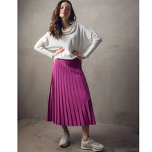 7176 - Fuchsia Pleated Skirt