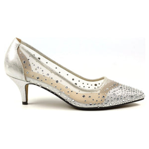 FLR559 - 'Alisha' Mesh Court - Silver