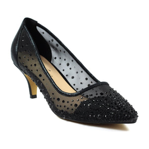 FLR559 - 'Alisha' Mesh Court - Black