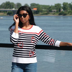 A45381 - Nautical Heart Sweater