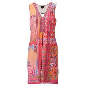 A401 - Arty Sleeveless V-Neck Dress