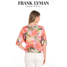 251520 - Floral Batwing Top with Cut Out Details