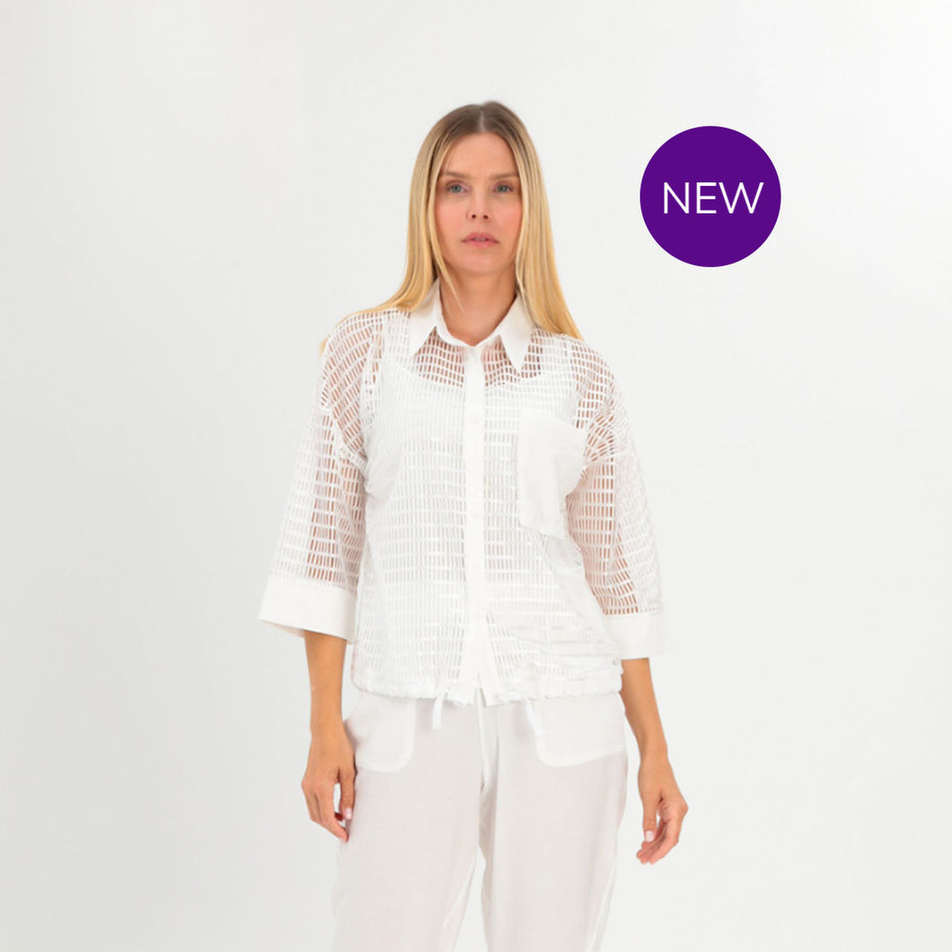 4282-07 - Open Weave Two Piece Top