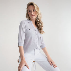 7844 - Buttoned Pocket Top