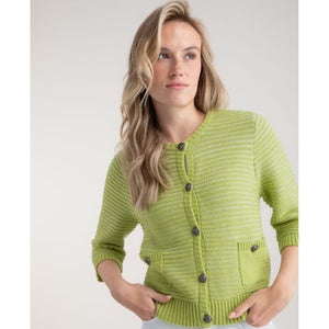 7875 - Ribbed Button Cardi