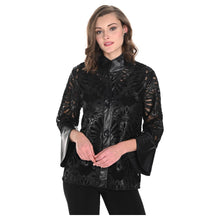 244662U - Pleather Cut-Out Jacket