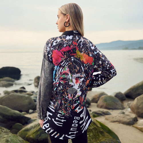 253749 - Cheetah Print Portrait Shirt