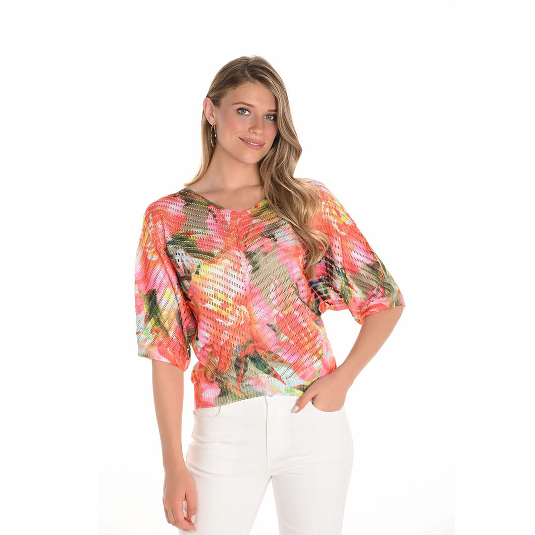 251520 - Floral Batwing Top