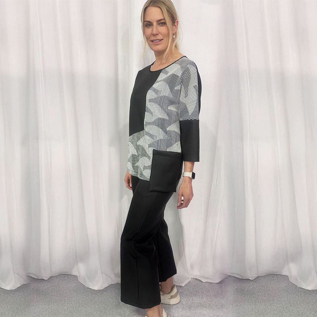 5163-22 - Pleather Wide Leg Pants