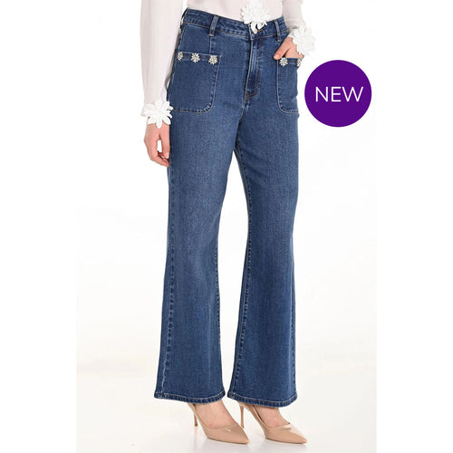 253866 - Diamanté Star Trim Jeans