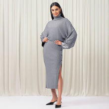 EW35124 - Long Ribbed Button Side Skirt