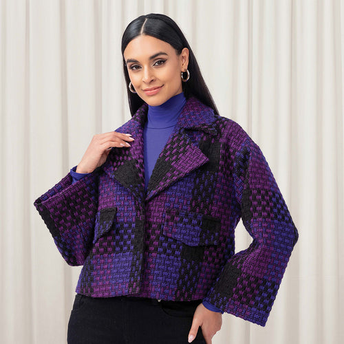 EW35148 - Cropped Buttoned Jacket