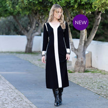 8019 - V-Neck Knitted Dress