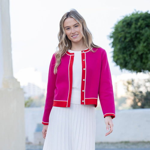 8108 - Contrast Button Jacket