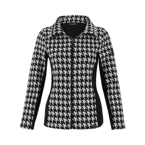 75103 - Houndstooth Zip Jacket